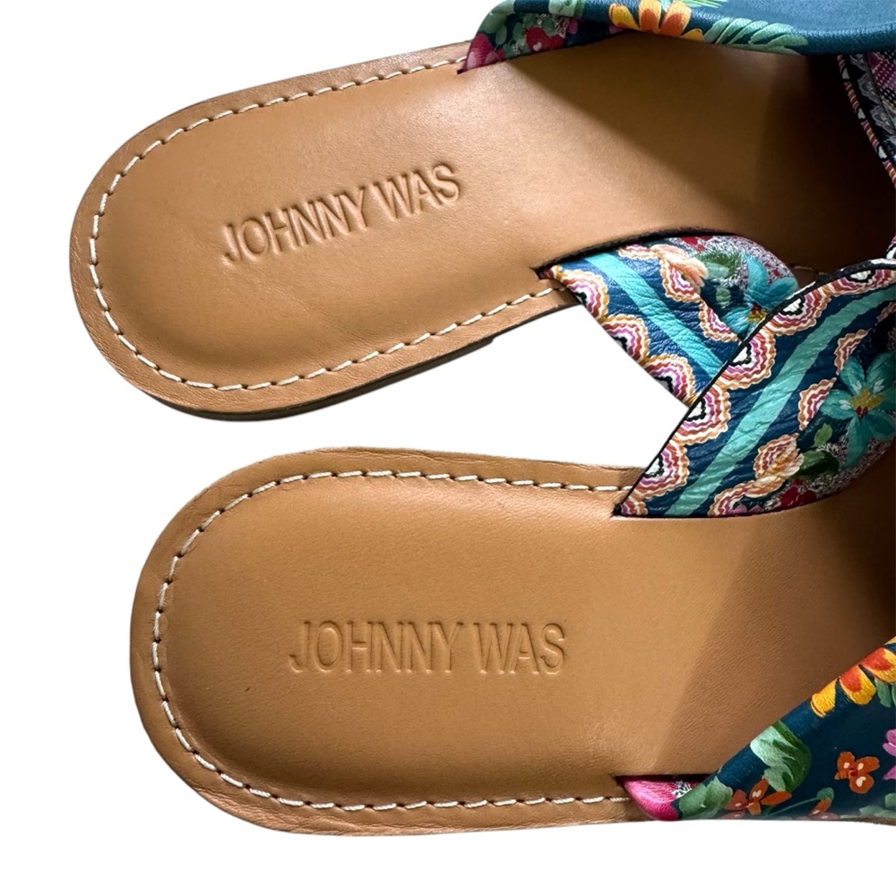 NEW Johnny Was Sonoma Slide Sandal Floral Slip On - Picture 5 of 9